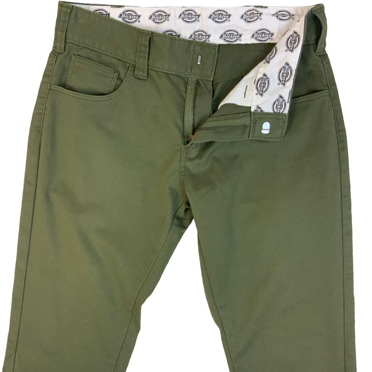 Vintage Dickies Khaki Green Chino Trousers 32W 36L