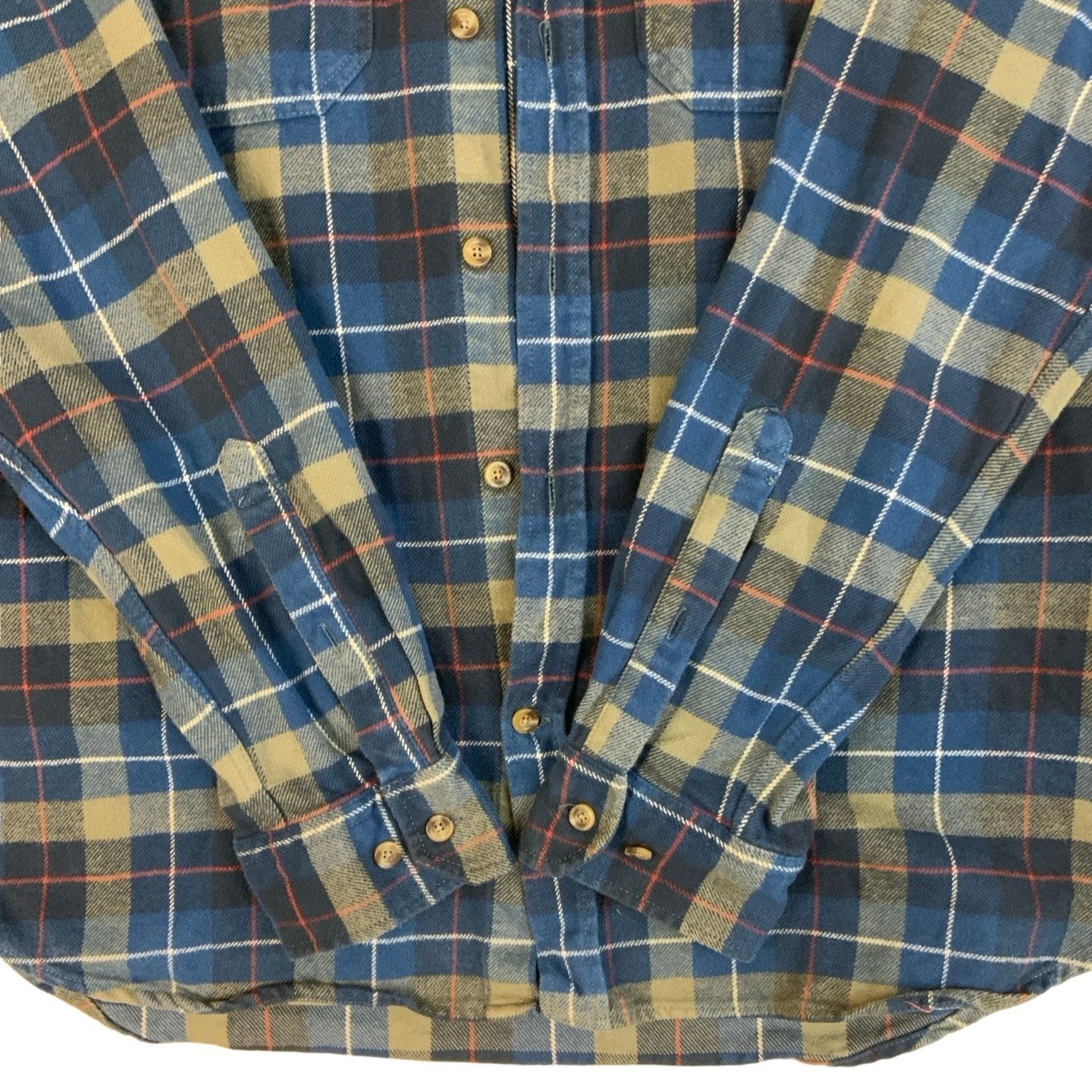 Vintage 90s Fjallraven Blue Grey Check Tartan Gingham Flannel Shirt L 18