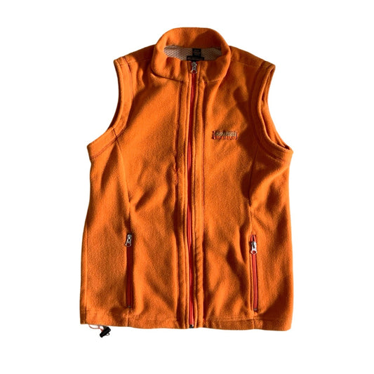 00s Napapijri Orange Fleece Body Warmer S M