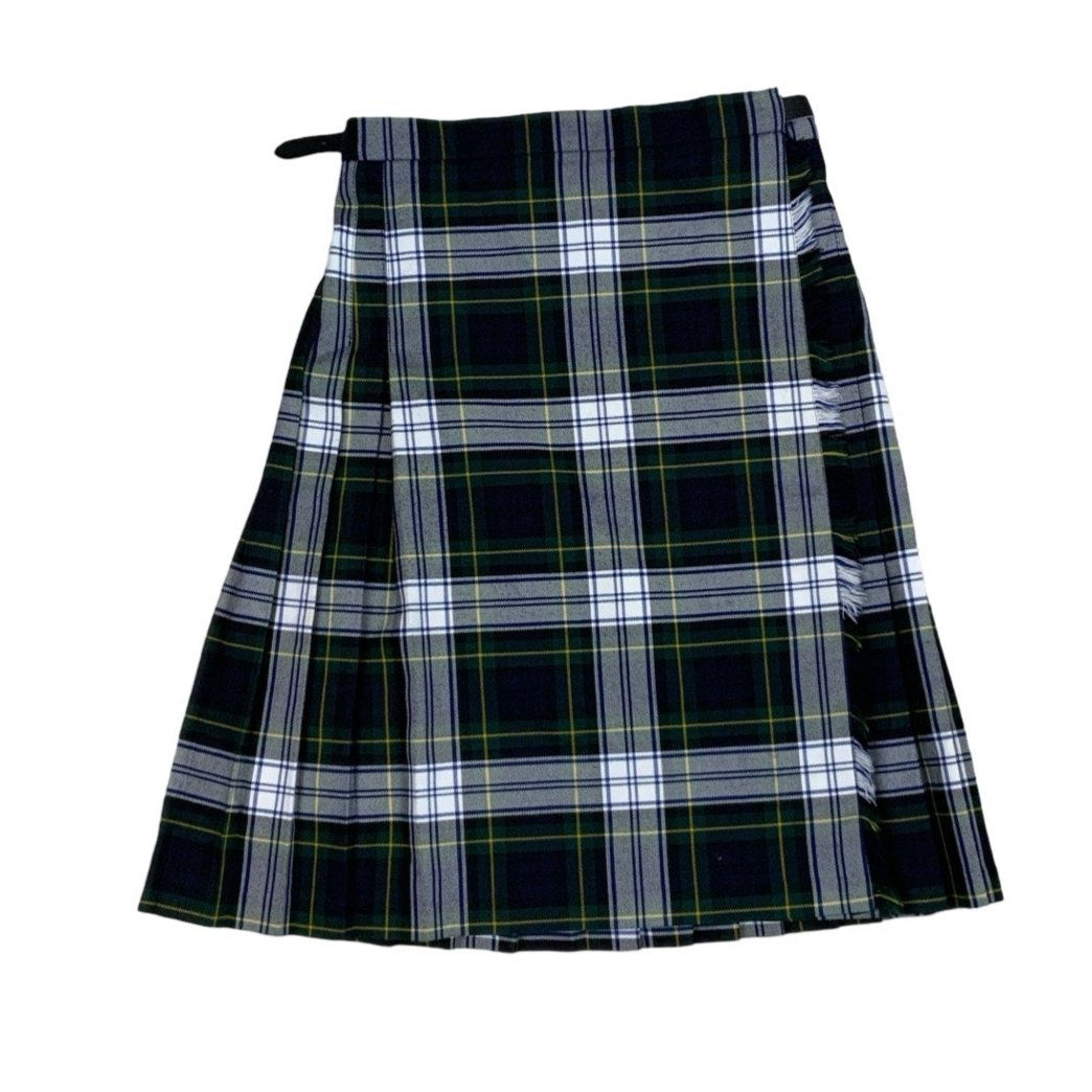 Vintage 'Murray Brothers of Hawick Scotland' Green Blue White Yellow Black Scottish Tartan Kilt XS