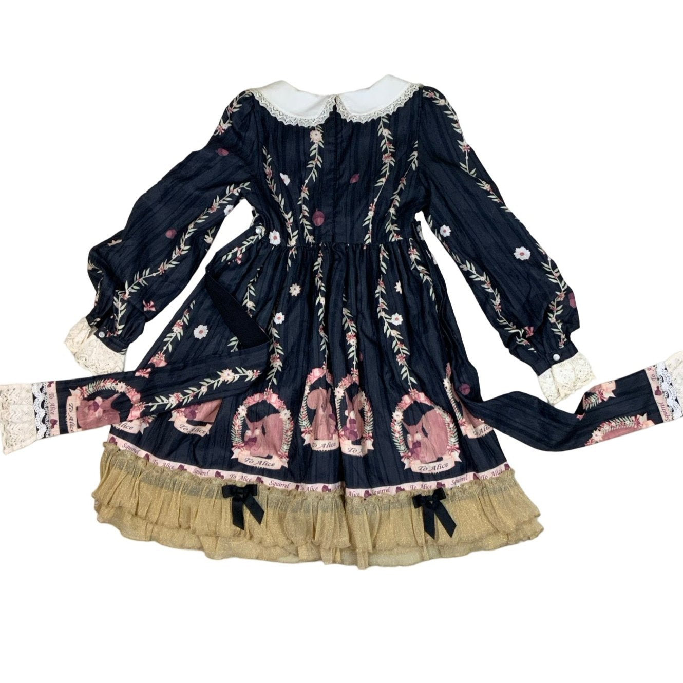 Lolita 'Doll Paradise' Navy Tutu Midi Dress XS 8 10