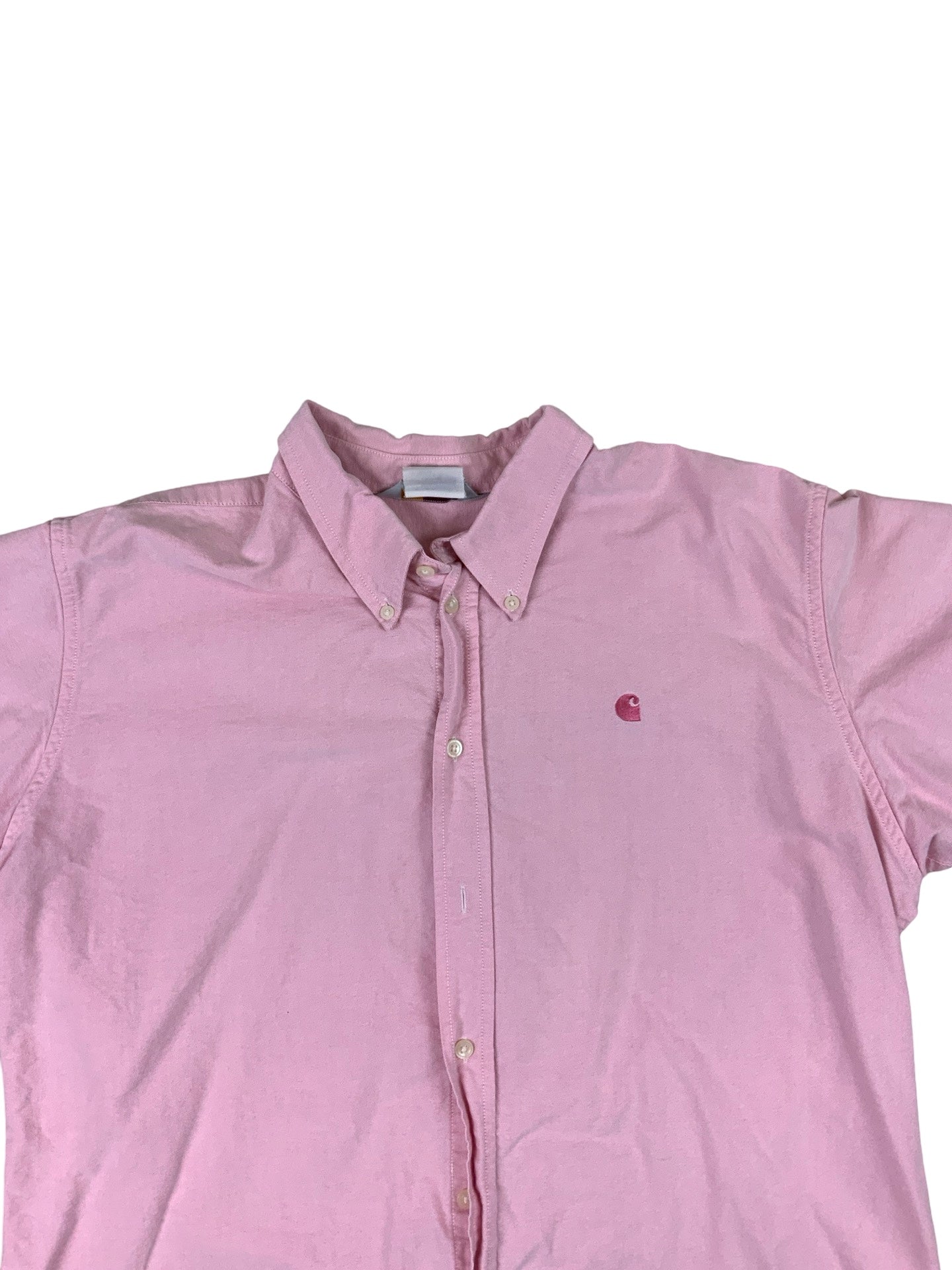 Light Pink Carhartt Short Sleeved Work Wear Shirt L XL