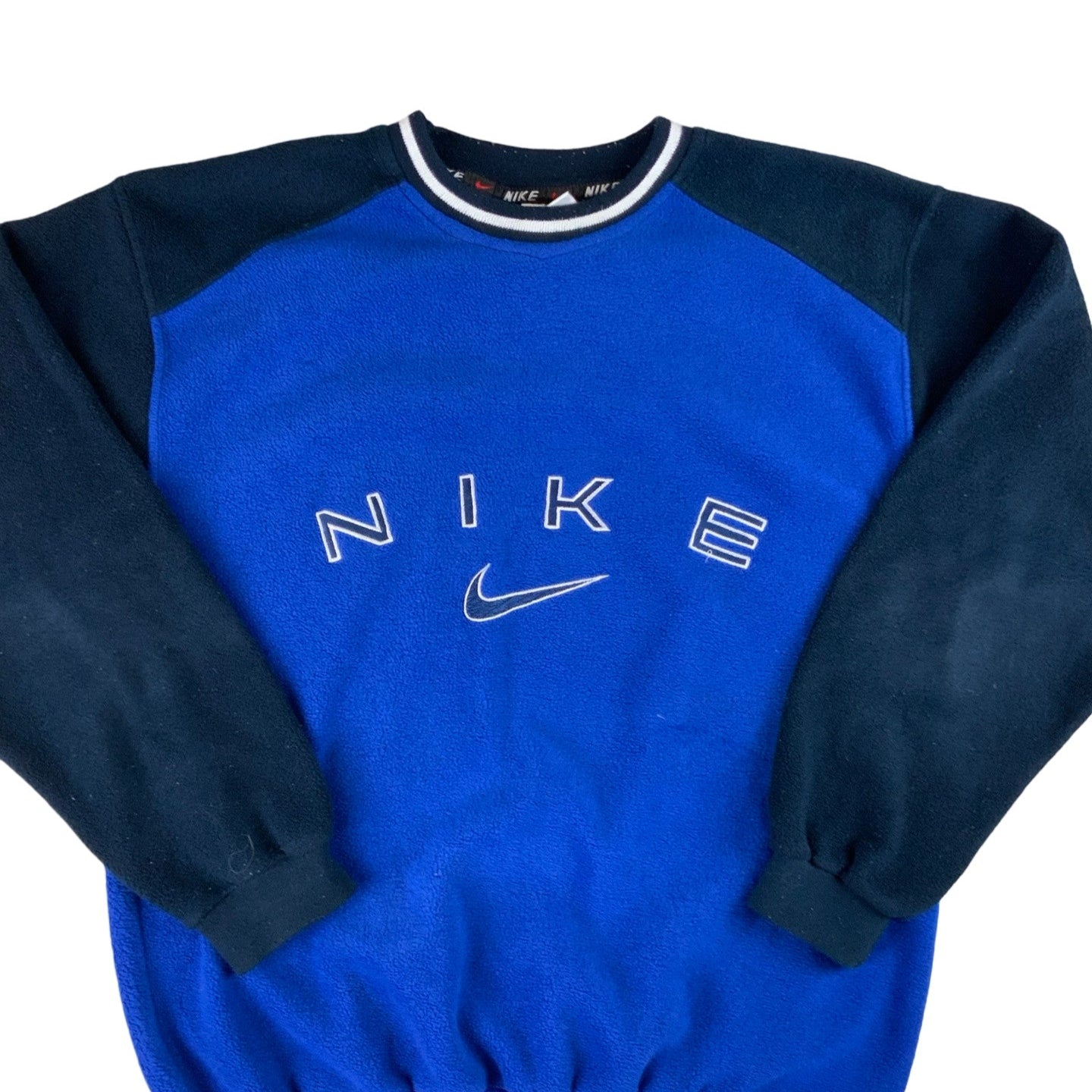 Vintage 90s Nike Spell-Out Blue Sweatshirt L XL