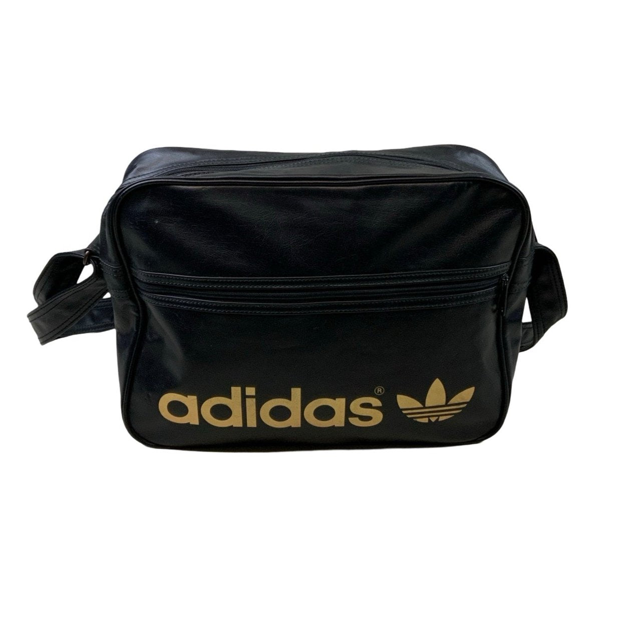 Retro Adidas Black & Gold Sports Bag