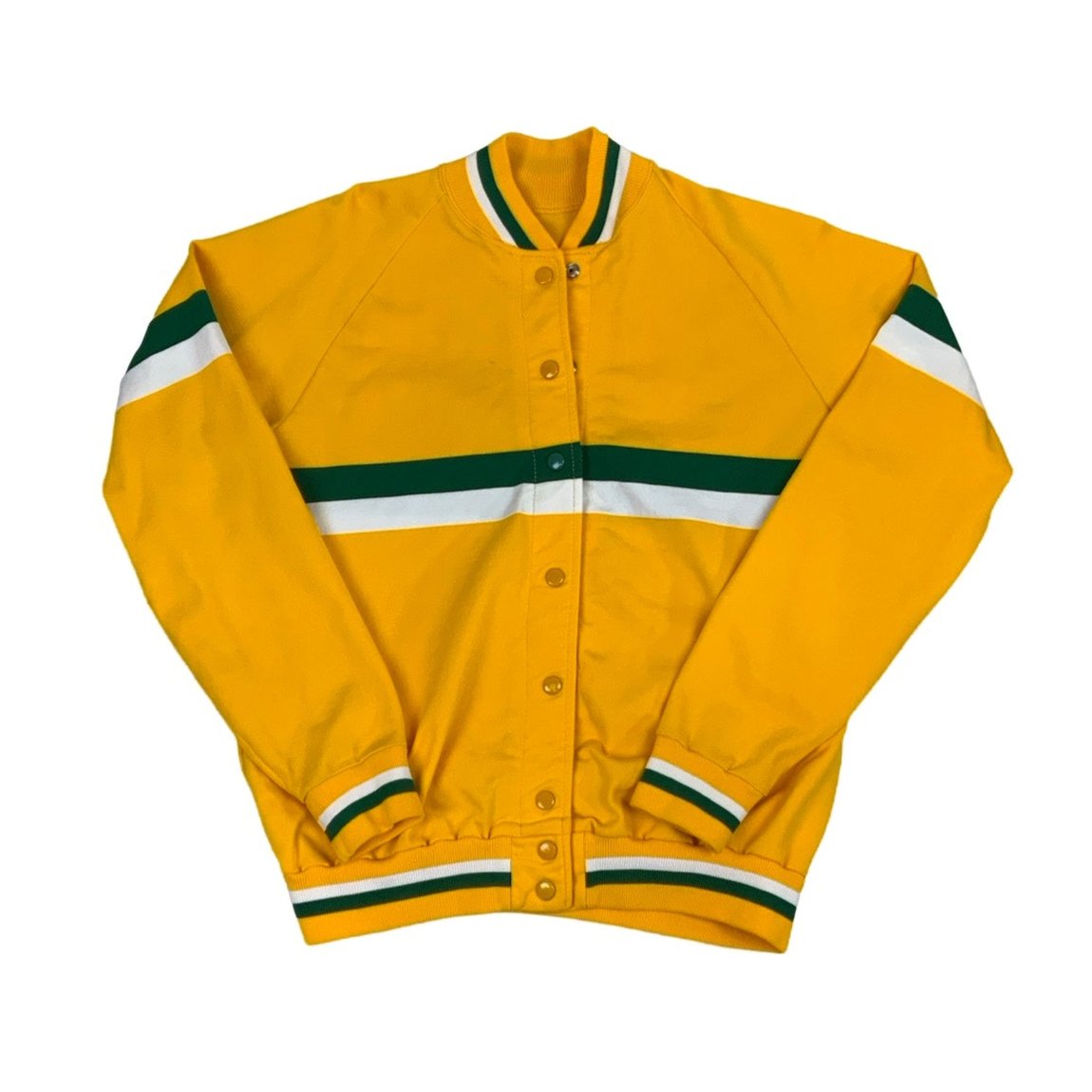 Vintage 90s Oregon Ducks Yellow Green Bomber Varsity Jacket M L