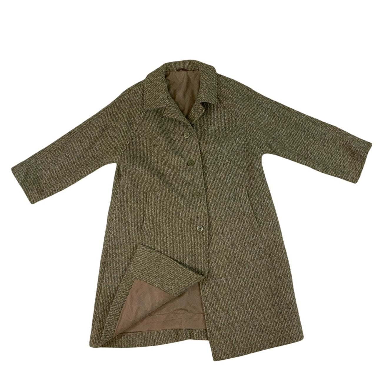 Vintage Green Wool Long Coat 20 22