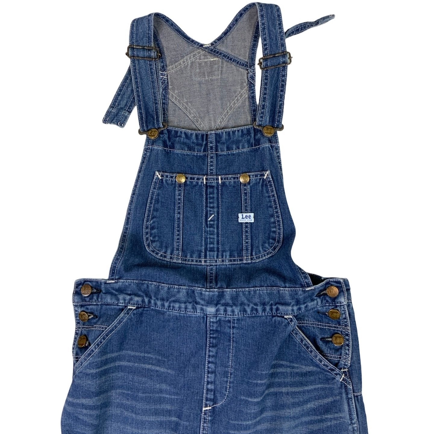 Vintage 90s Lee Mini Dungaree Dress Pinafore S 12