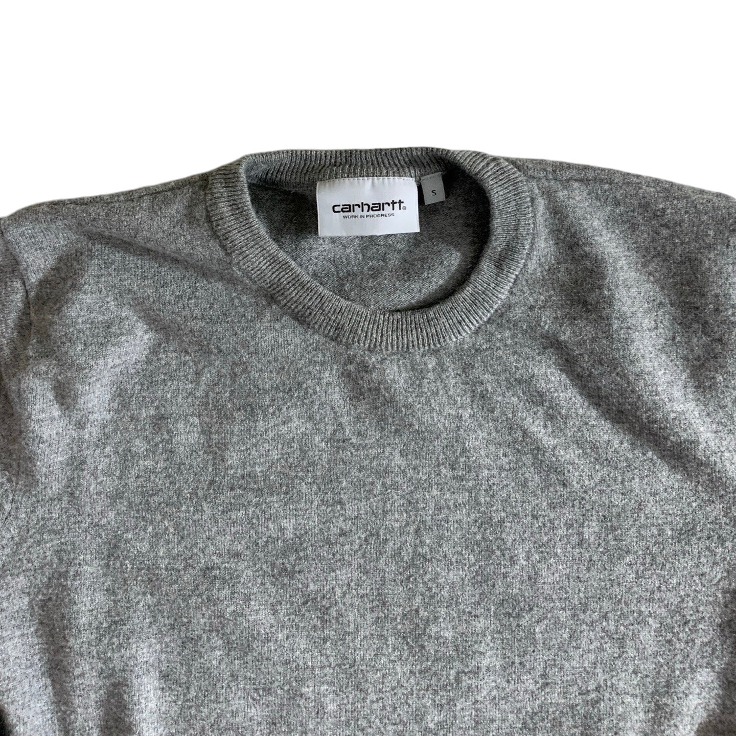 Grey Carhartt Work In Progress Knit Jumper XS S