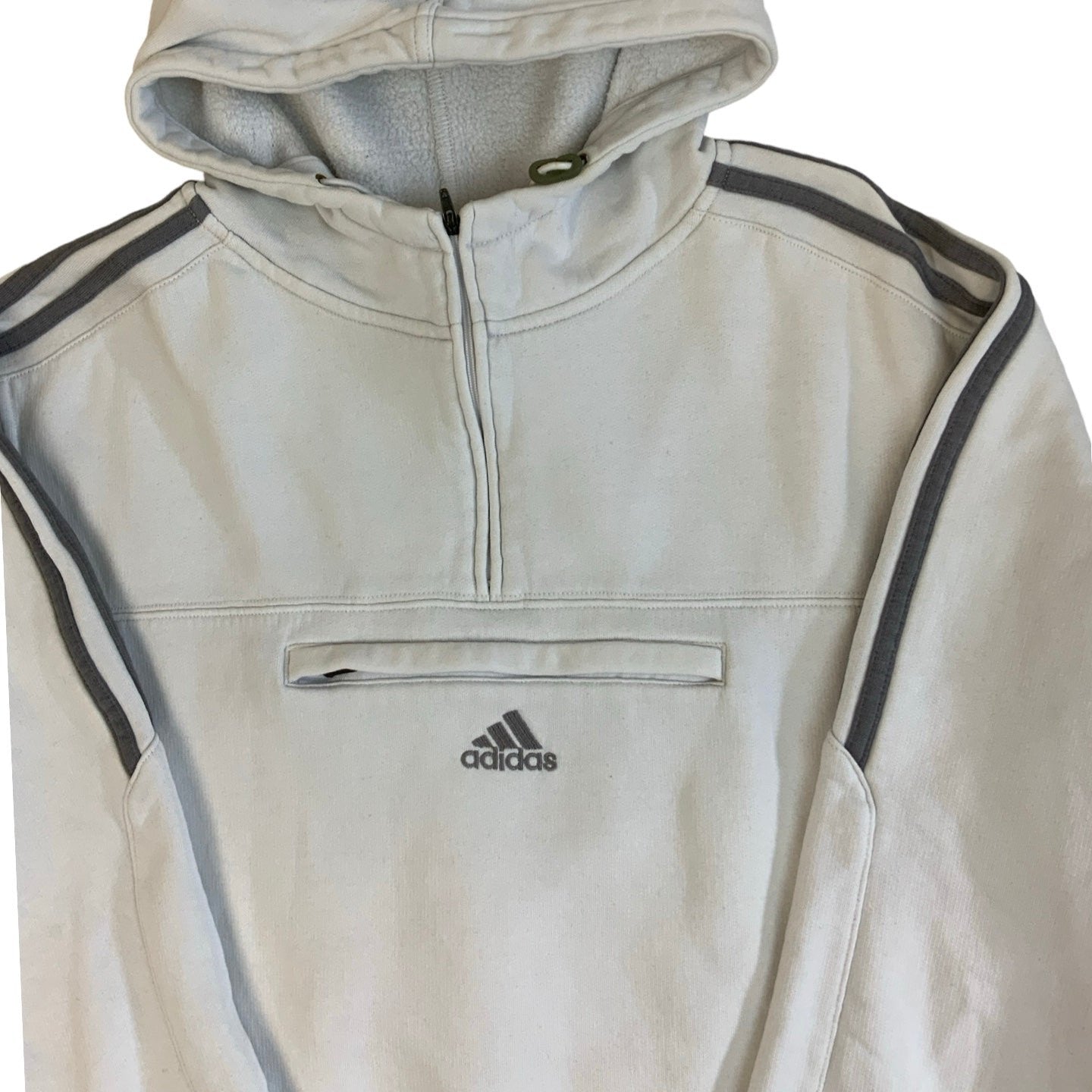 Vintage 90s White Adidas Sweatshirt Hoodie XL