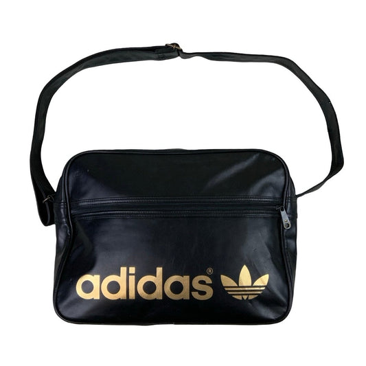 Retro Adidas Black & Gold Sports Bag