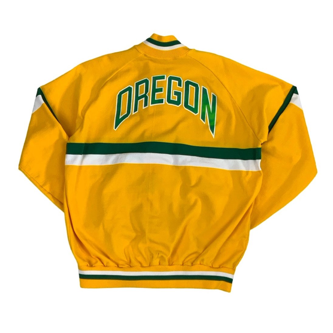 Vintage 90s Oregon Ducks Yellow Green Bomber Varsity Jacket M L