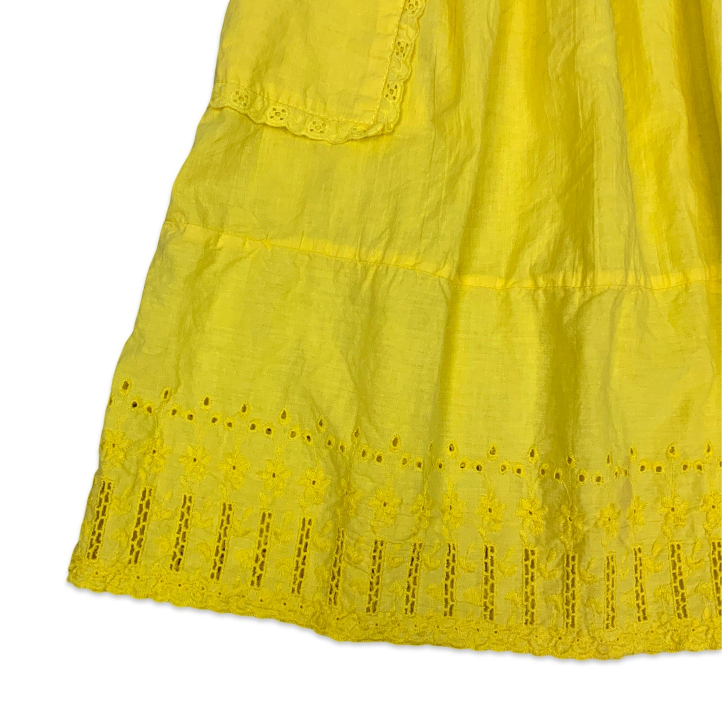 Vintage Yellow Knee Length Skirt 4-10