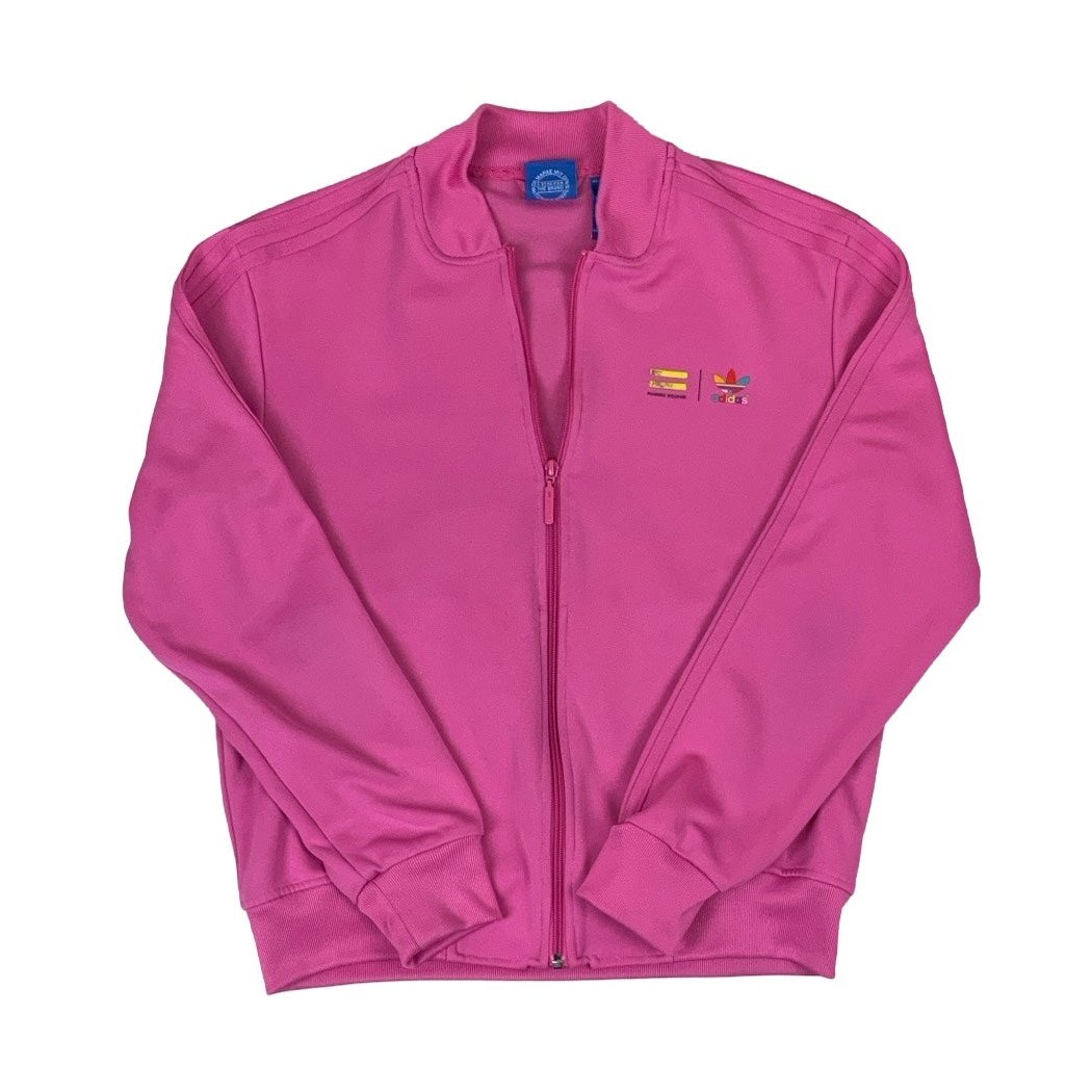 Vintage 90s Pink 'Adidas' x 'Pharrell Williams' TRack Jacket M L