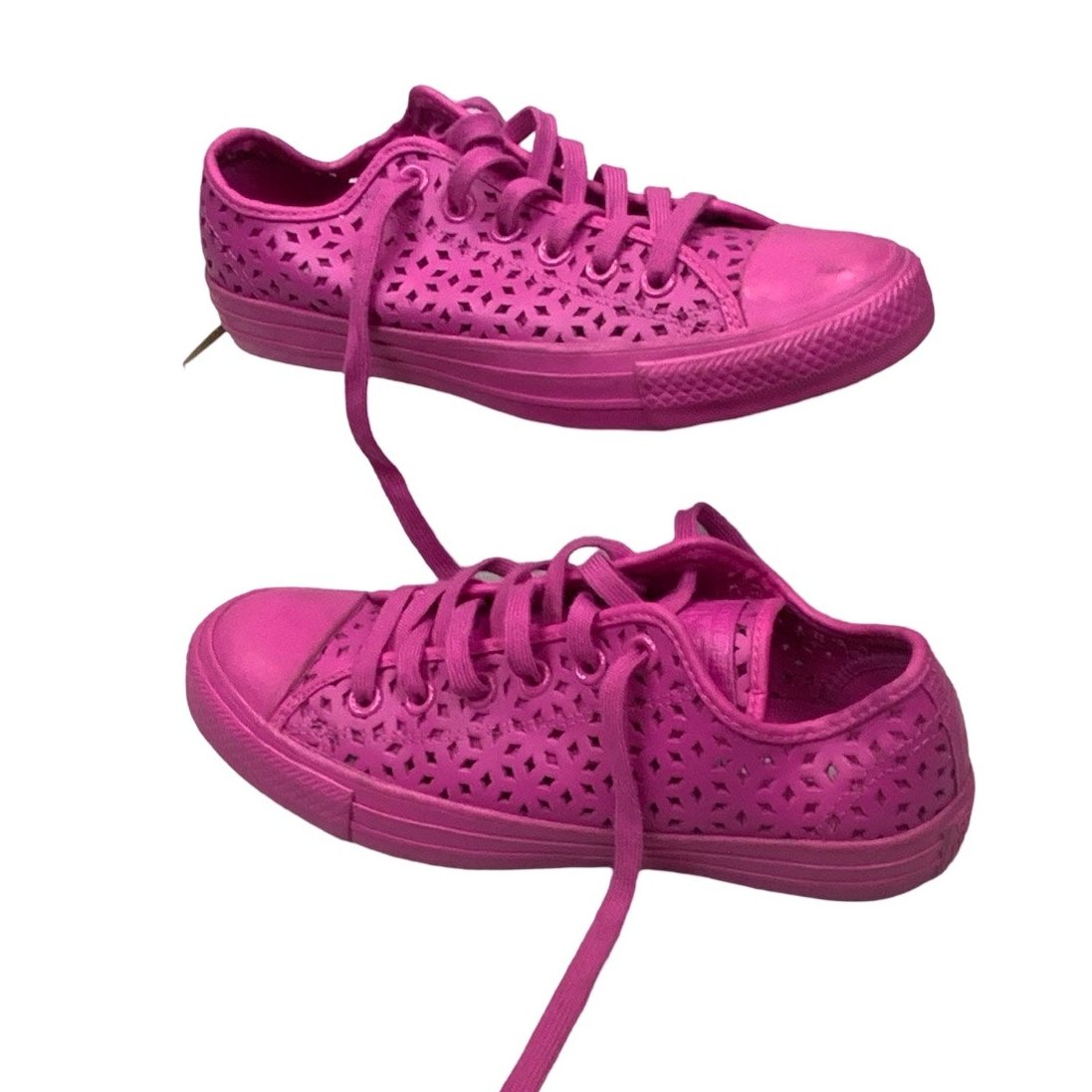 Pink Diamond Cut-Out Converse Trainers UK5.5