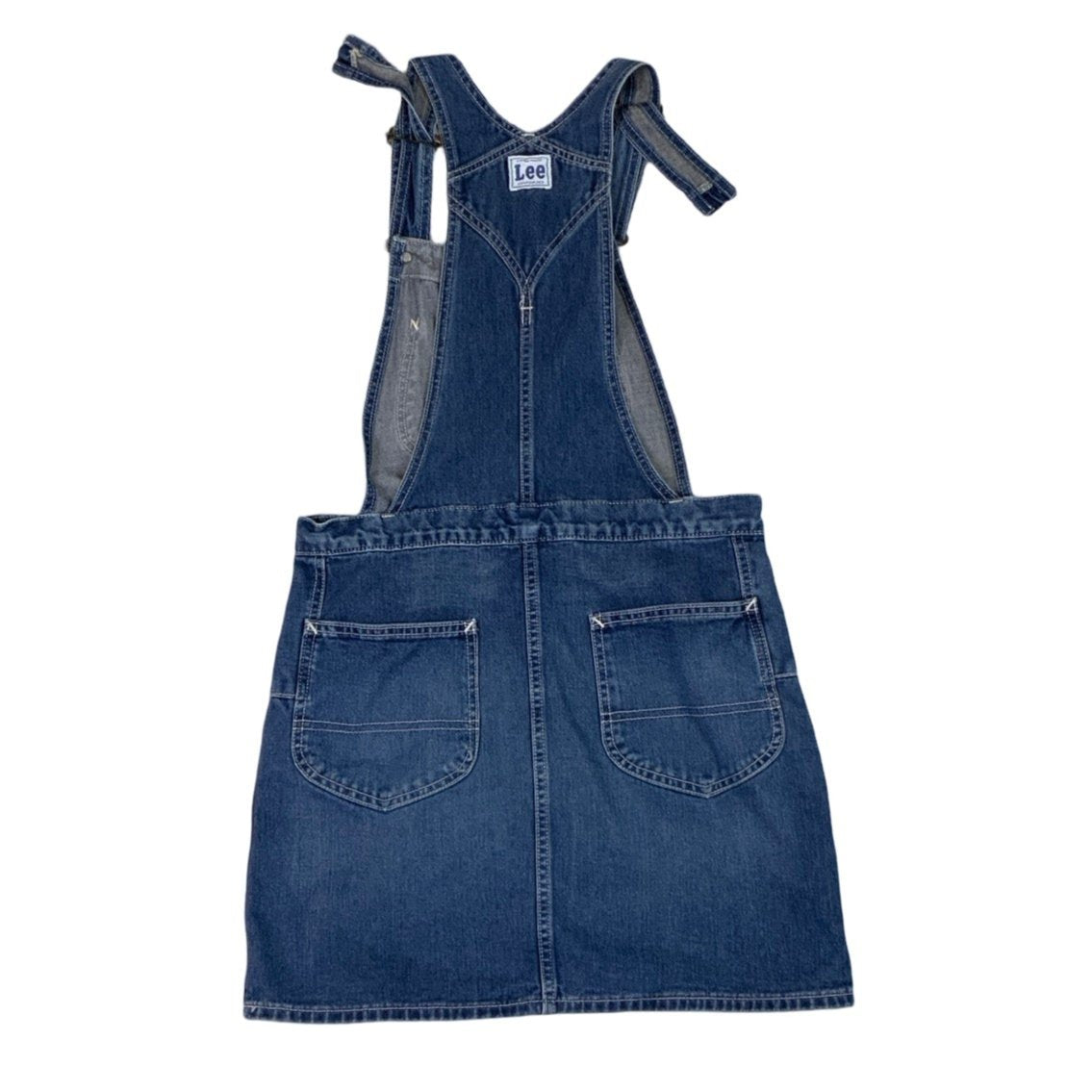 Vintage 90s Lee Mini Dungaree Dress Pinafore S 12