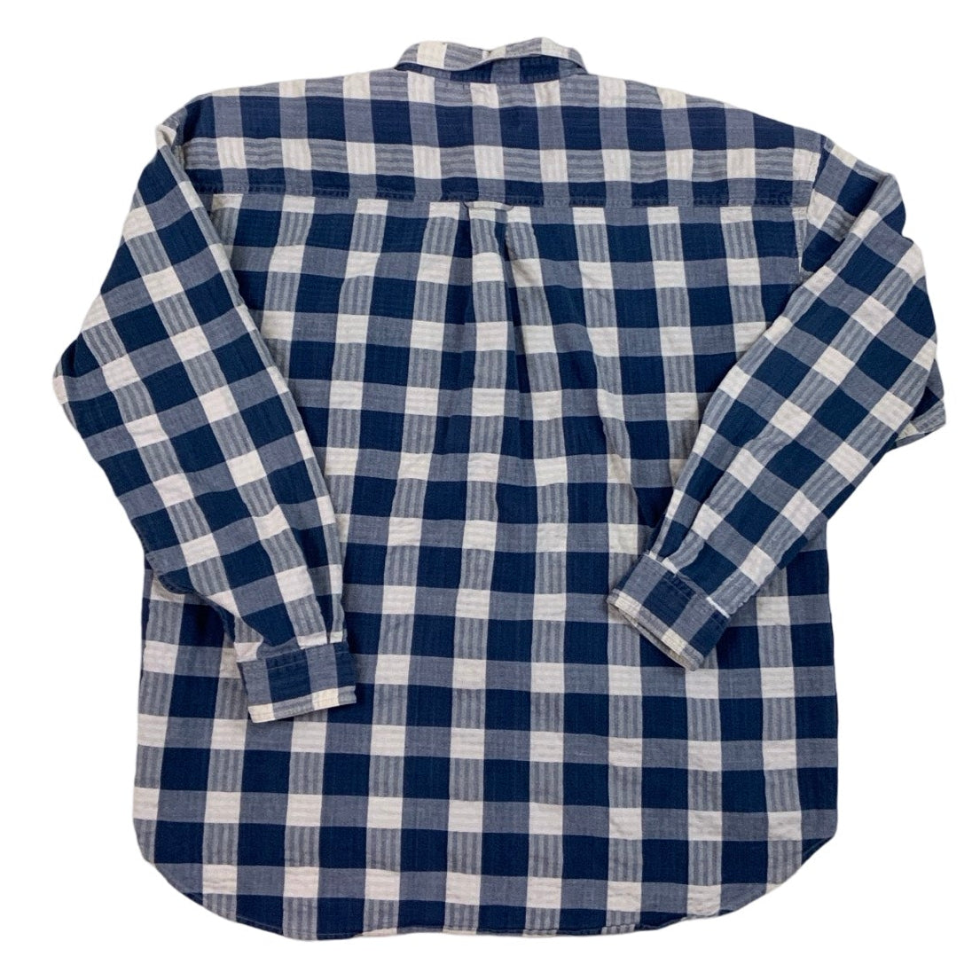 Fred Perry Blue Checkered Shirt L XL