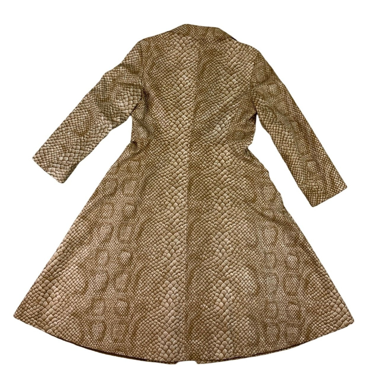 Vintage 'Snake Skin' Print Swing Coat 12 14