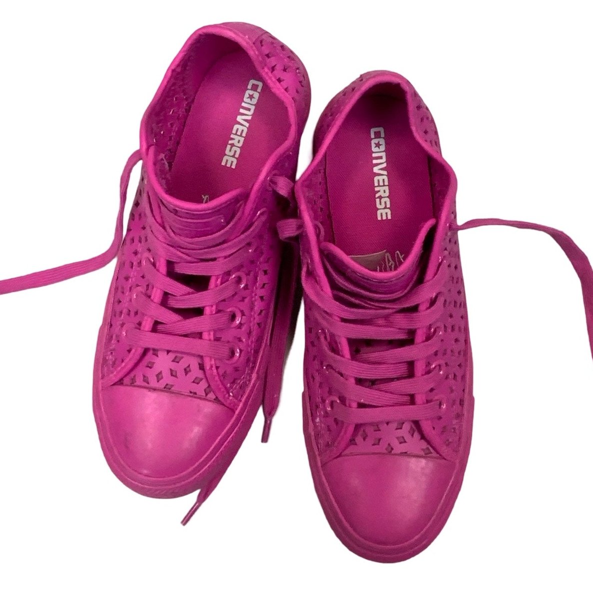 Pink Diamond Cut-Out Converse Trainers UK5.5