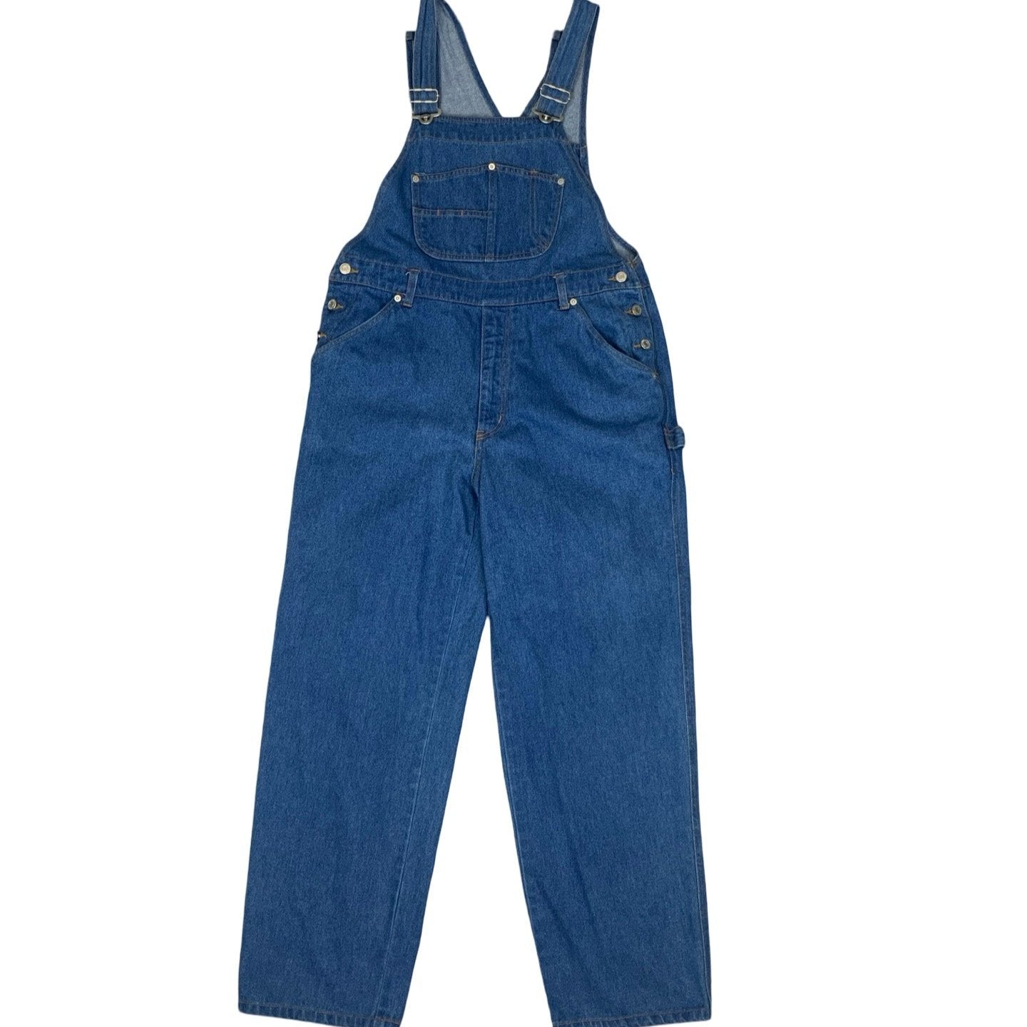 Vintage 90s Light Blue Denim Dungarees Overalls 36W 27L