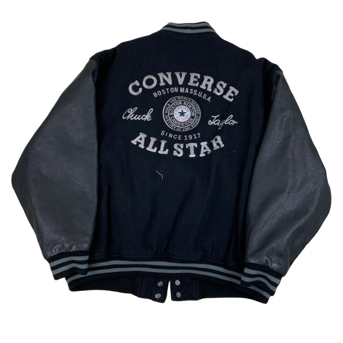 Vintage 90s Converse Black Varsity Jacket XL XXL