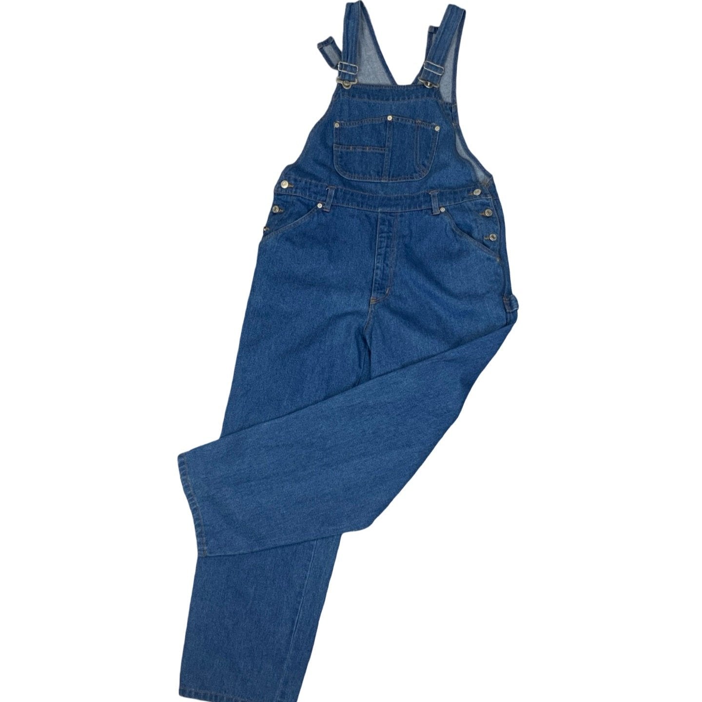 Vintage 90s Light Blue Denim Dungarees Overalls 36W 27L