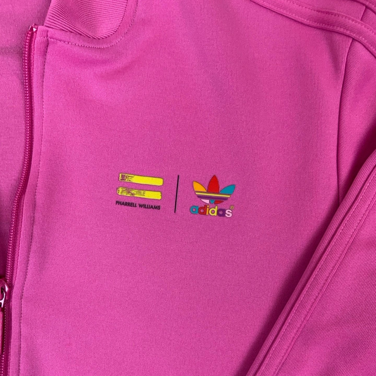 Vintage 90s Pink 'Adidas' x 'Pharrell Williams' TRack Jacket M L