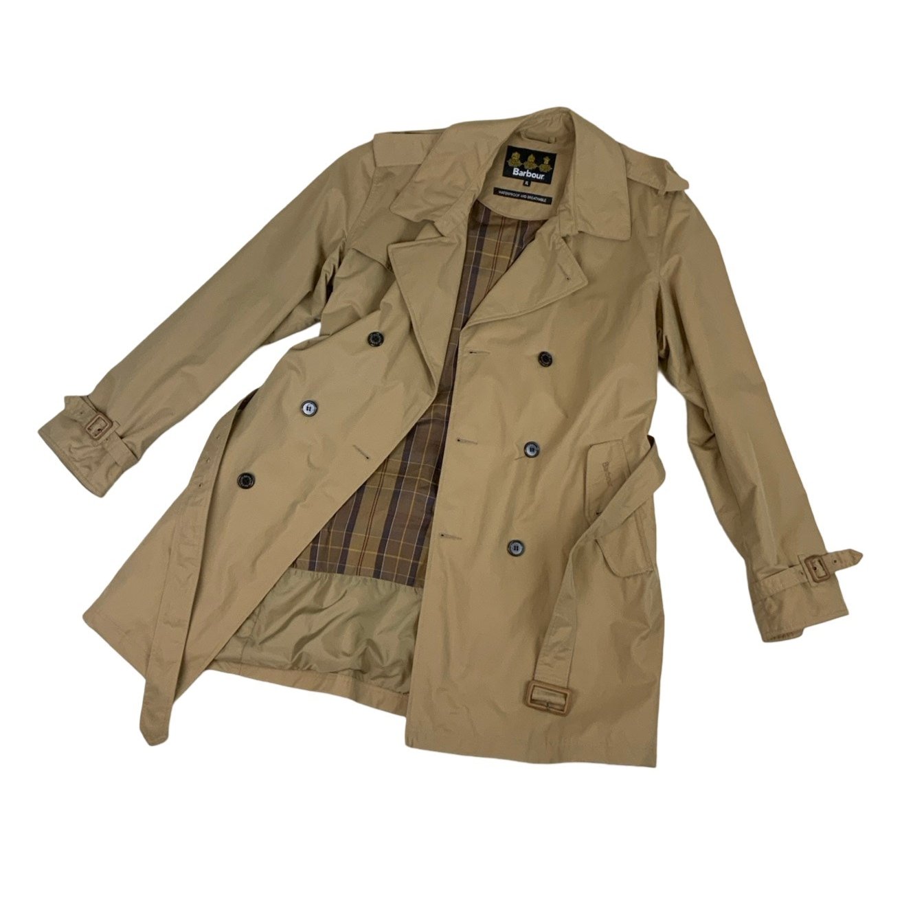 00s Classic Barbour Waterproof Breathable Trench Coat XL