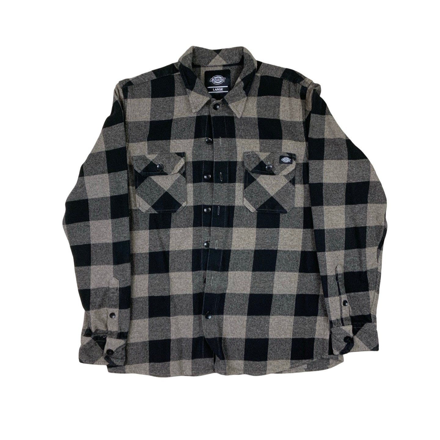 Dickies Thick Flannel Work Wear Shirt M L