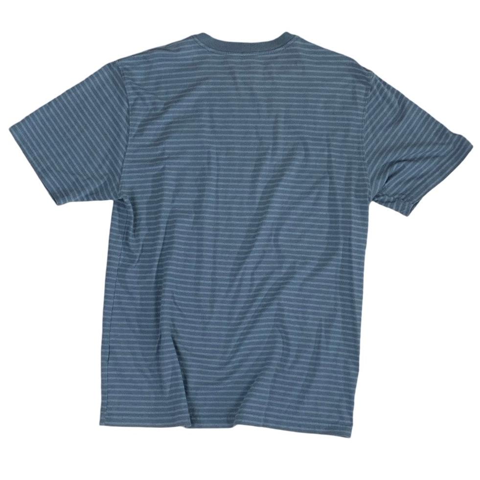 90s Carhartt Blue Striped Short Sleeve Tee M L