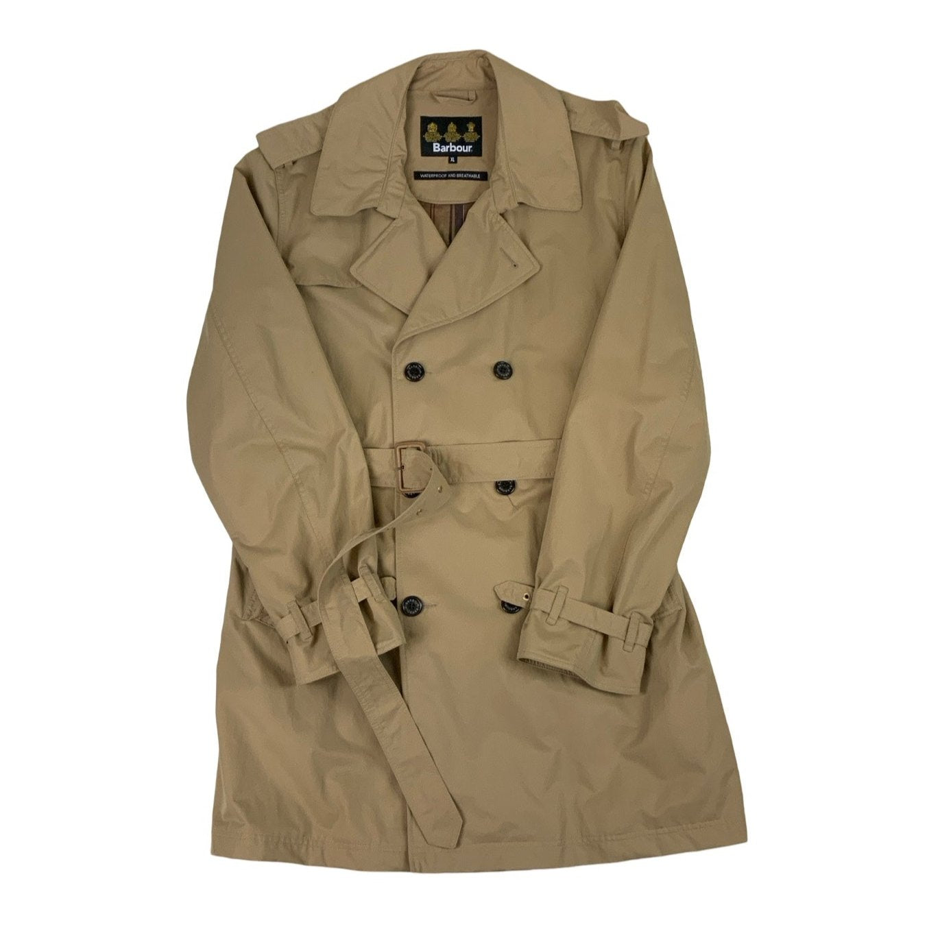 00s Classic Barbour Waterproof Breathable Trench Coat XL