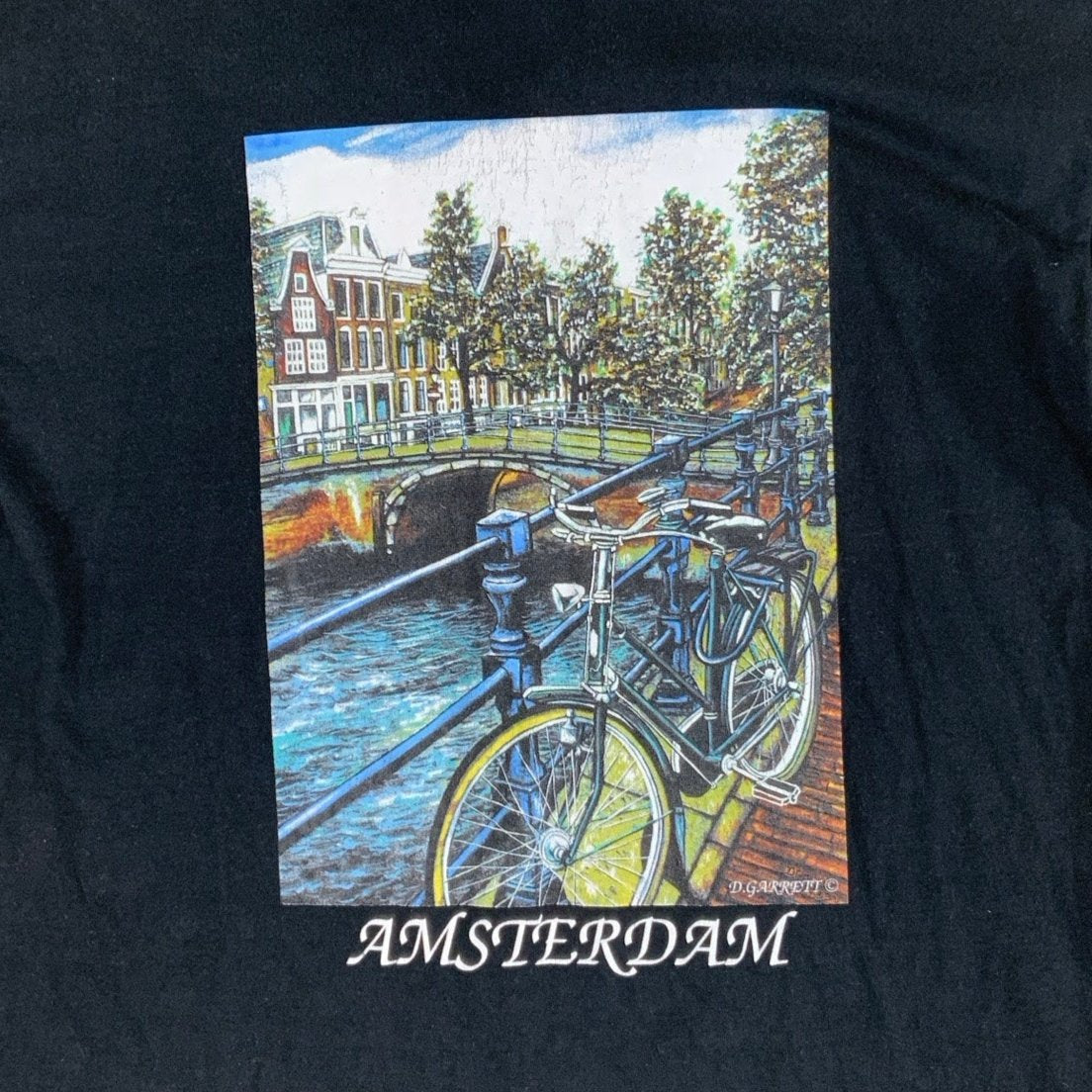 90s Amsterdam Black Graphic Tee S M