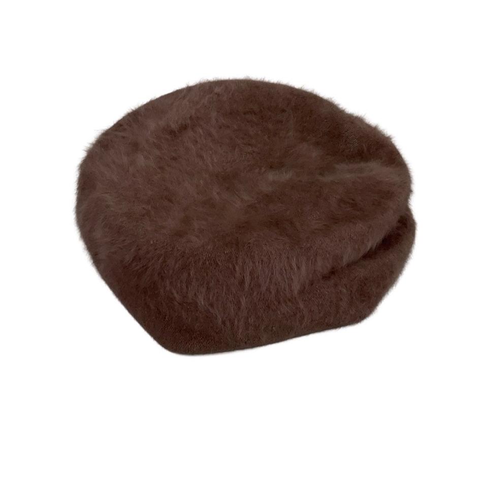 Vintage Brown 'Kangol' Fur Warm Russian-Style Bucket Beret Hat