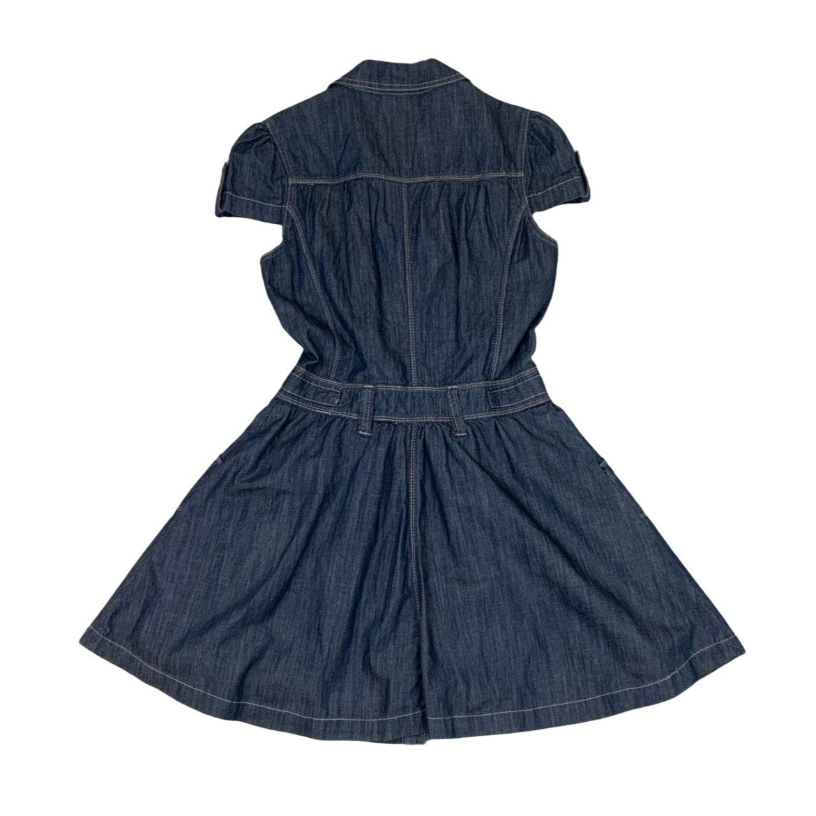 Vintage 90s 'Clockhouse' Denim Babydoll Mini Dress XS 10