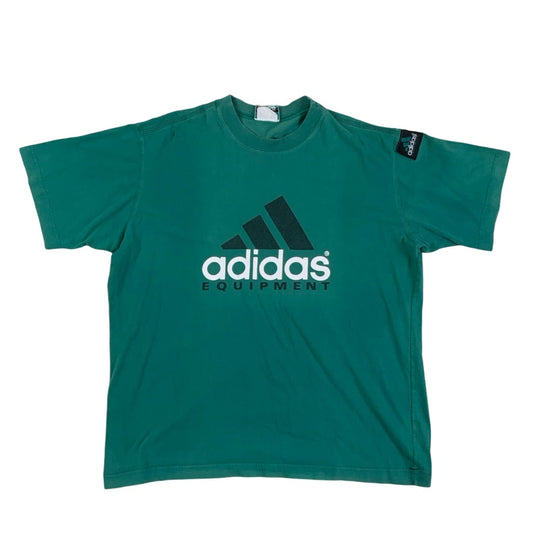 Vintage Adidas Equipment T-Shirt Green Graphic Print L XL