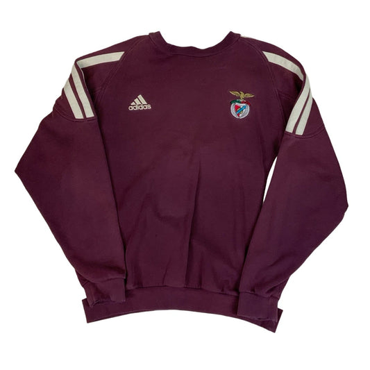 Vintage 2000s Benfica Burgundy Football Sweatshirt L XL