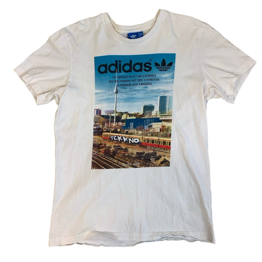 Vintage 90s Adidas Berlin Graphic Tee M 16