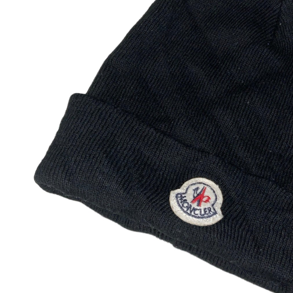 Vintage 90s 00s Moncler Black Thick Beanie Hat