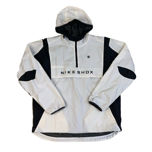 Vintage 90s White Black Nike Shox Windbreaker Pullover Coat XXL