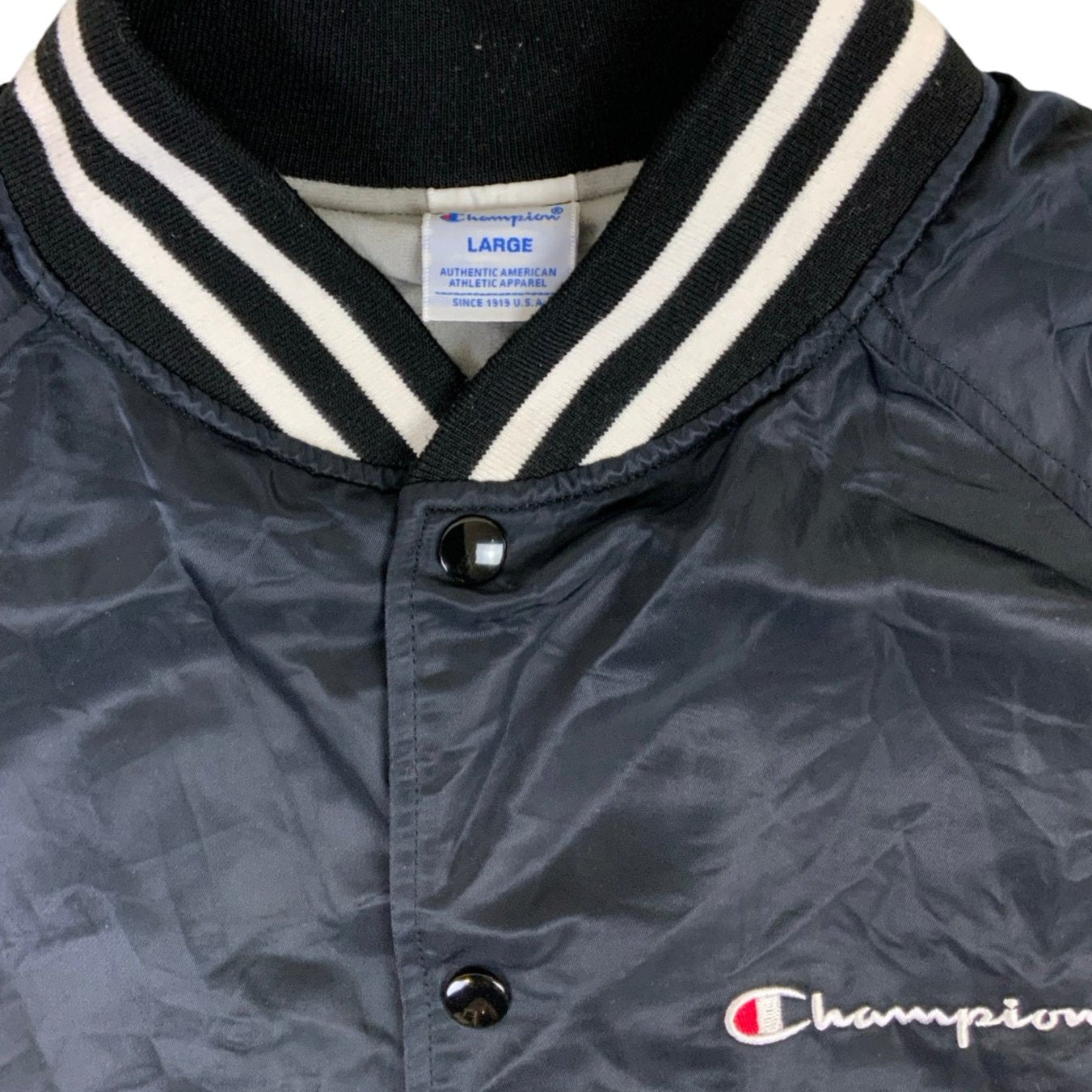 Vintage 90s 'Champion' Fleece Lined Bomber Jacket L