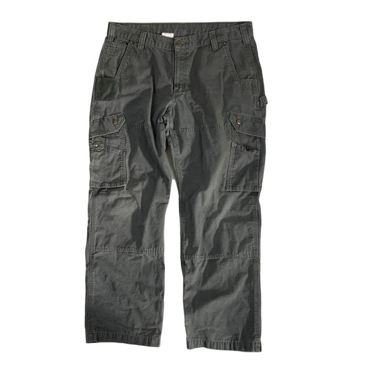 90s Carhartt Charcoal Workwear Cargo Trousers 37W 40L