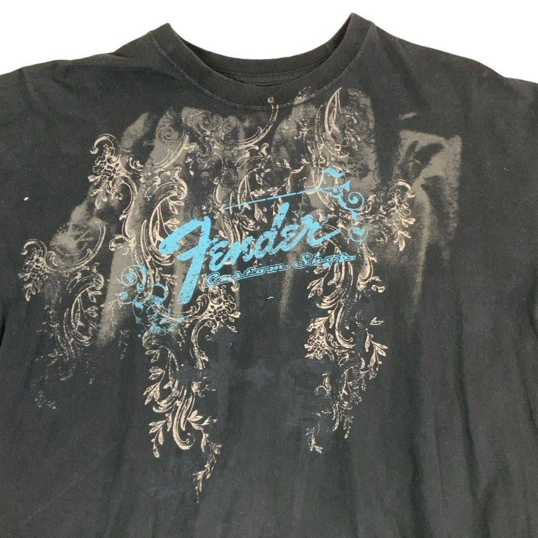 90s Black Fender Graphic Tee L XL