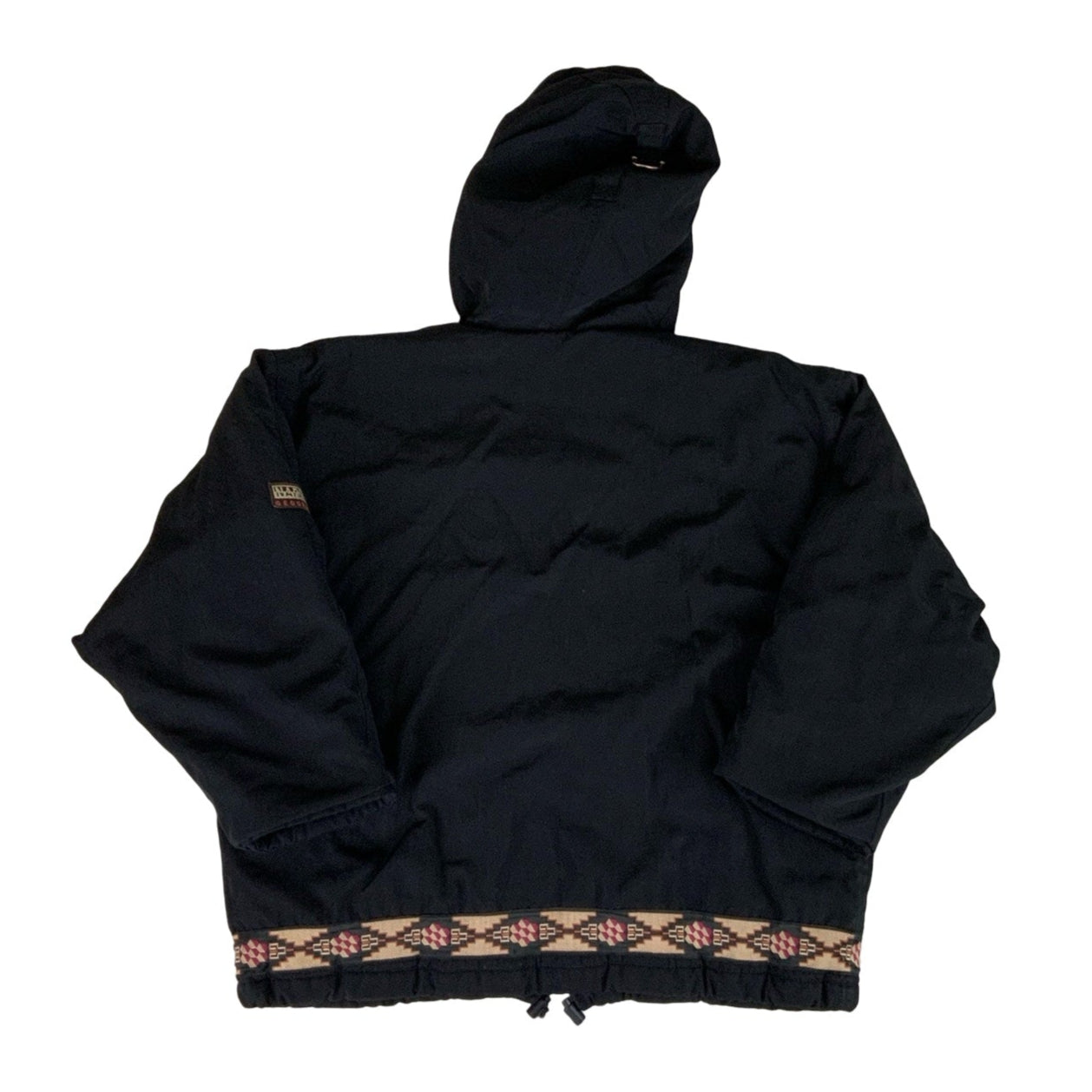 Napapijri Pattern Trimmed Black Jacket XS S