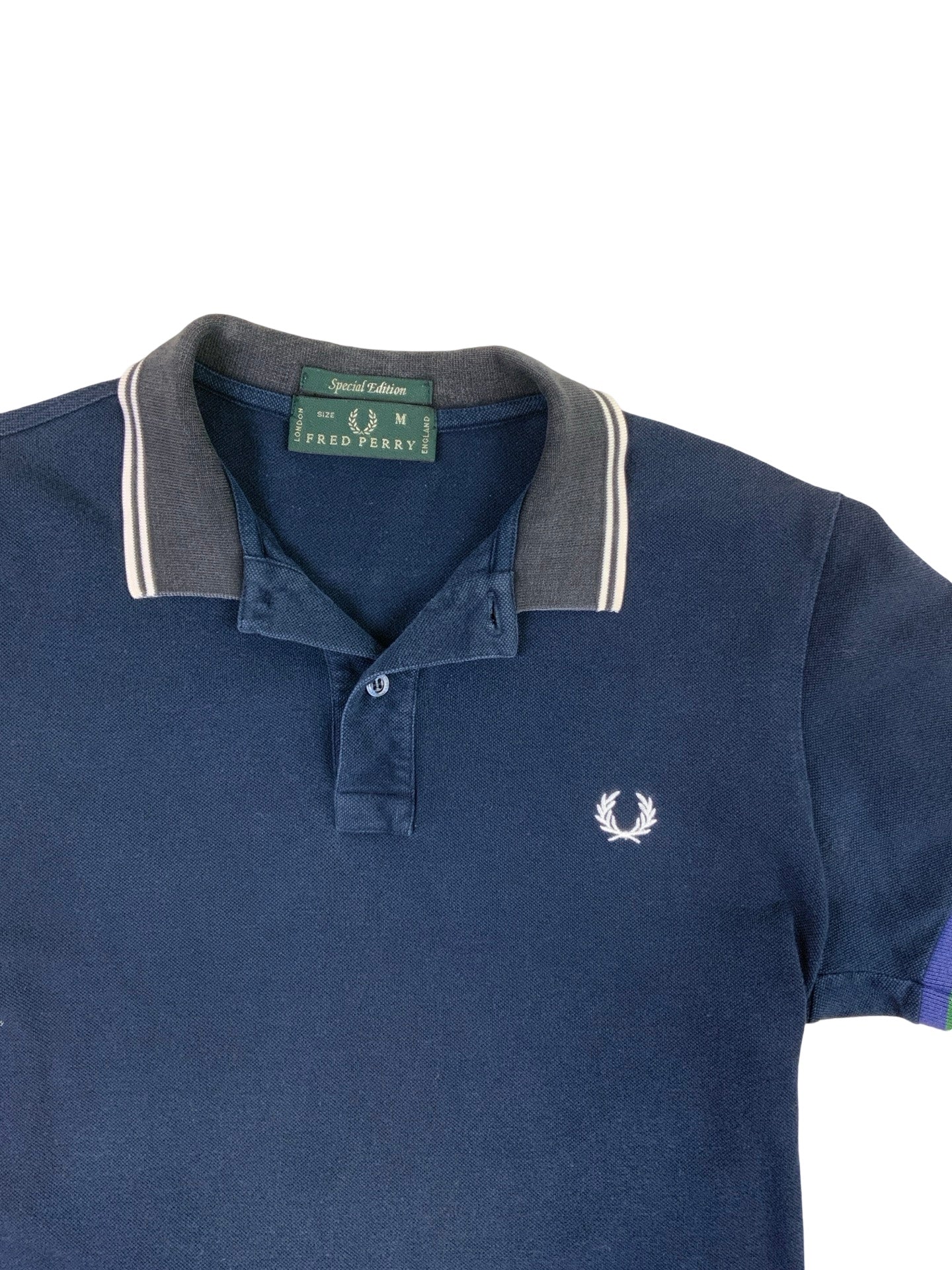 Vintage Fred Perry Preppy Navy Blue Polo S M