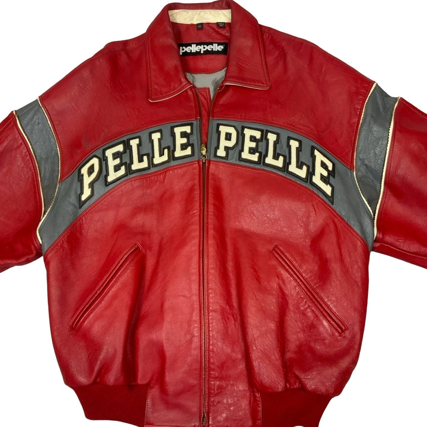 Vintage Pelle New York shops Red 100% Leather Jacket