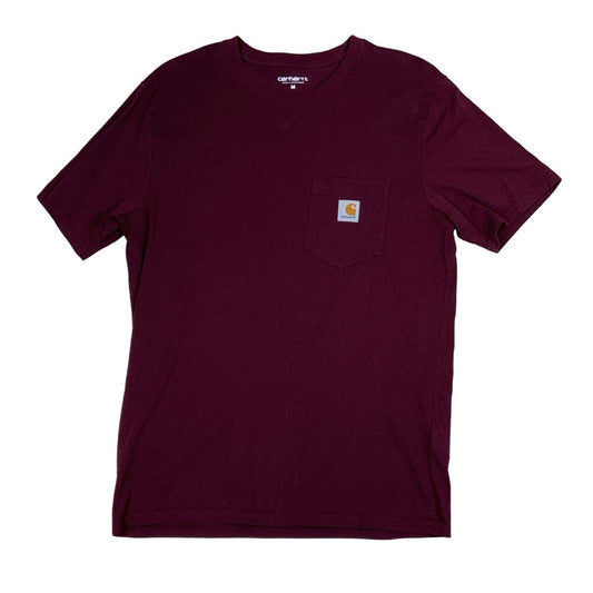 90s Carhartt Burgundy Short Sleeve Top M 16