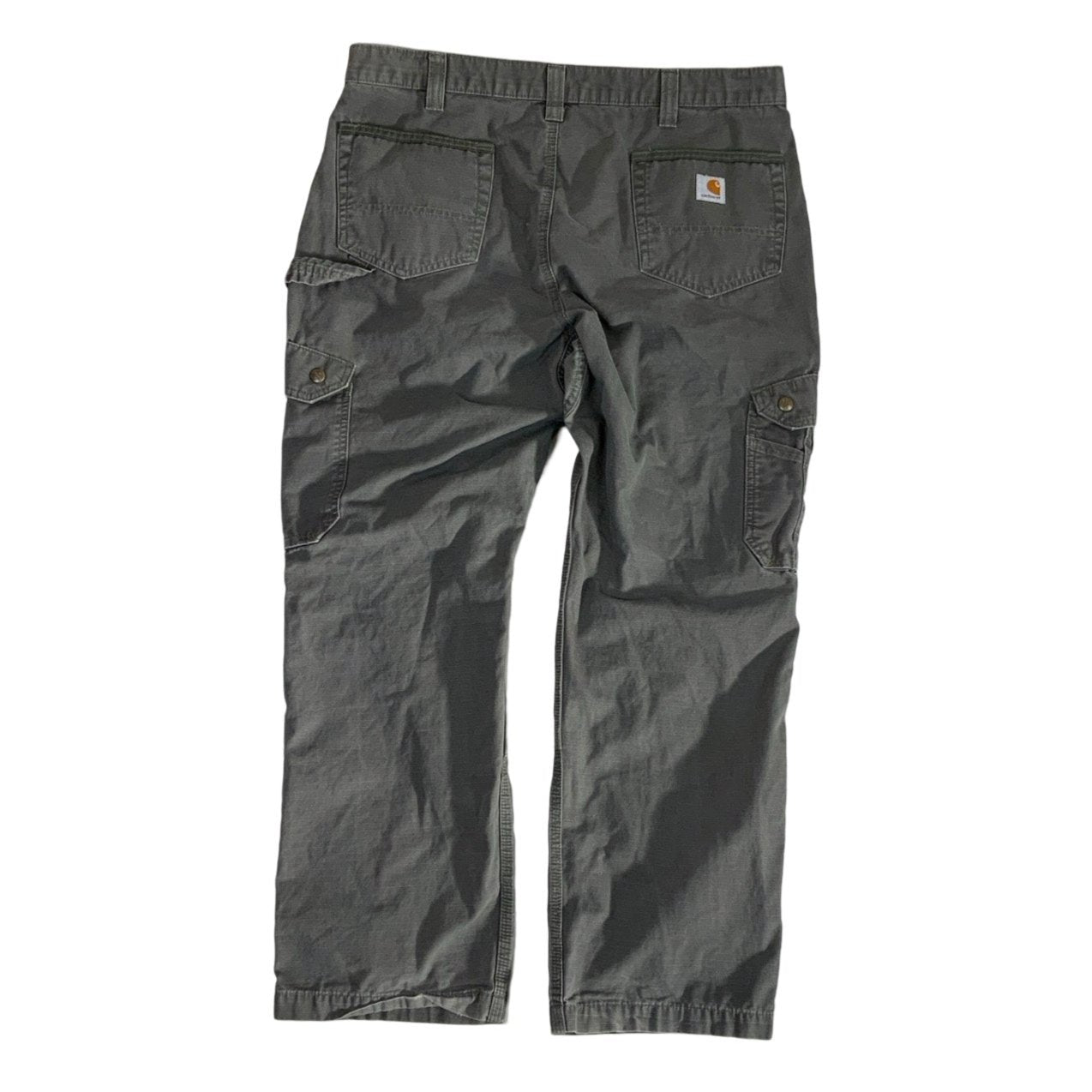 90s Carhartt Charcoal Workwear Cargo Trousers 37W 40L