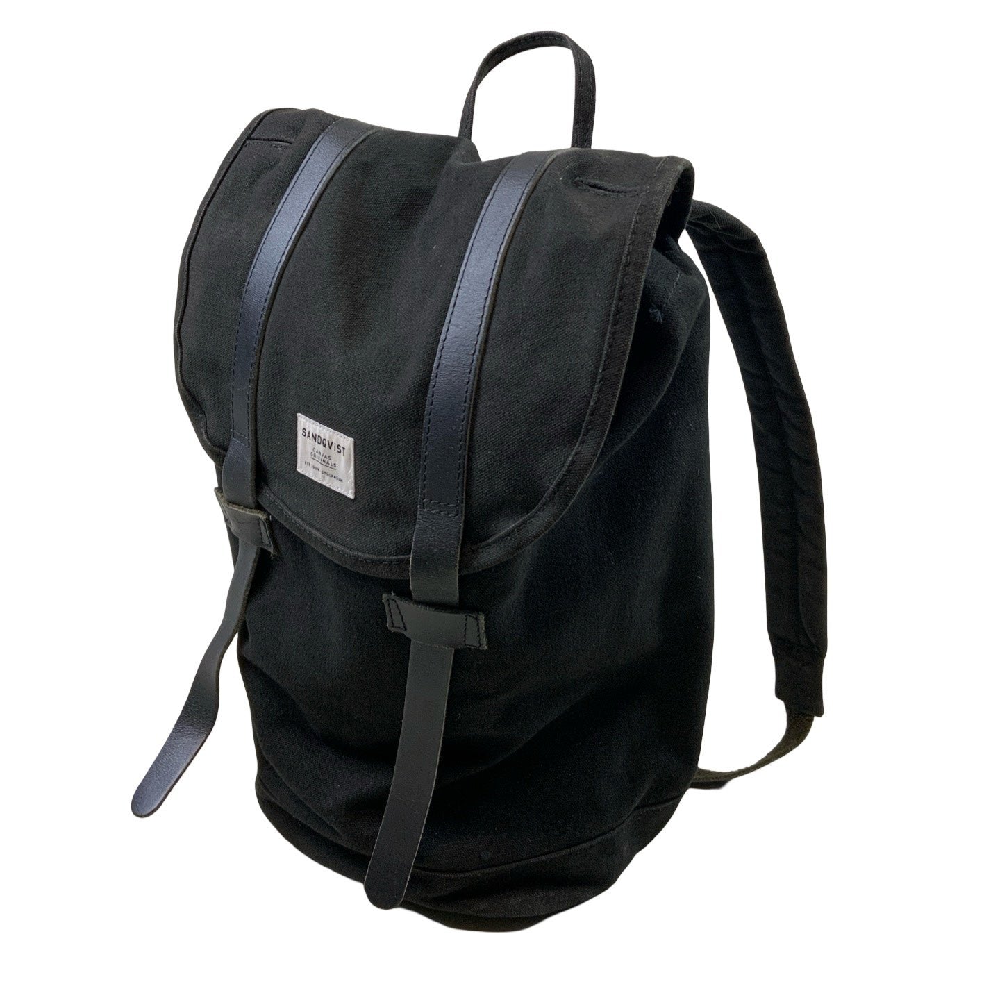 Sandqvist Black Heavy Canvas Backpack