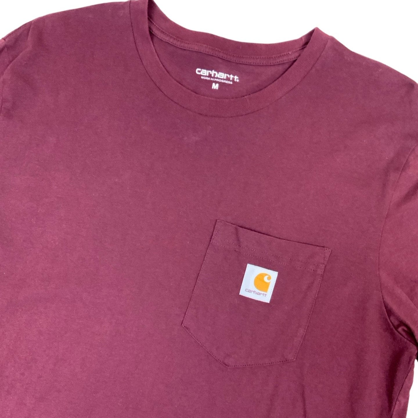 90s Carhartt Burgundy Short Sleeve Top M 16