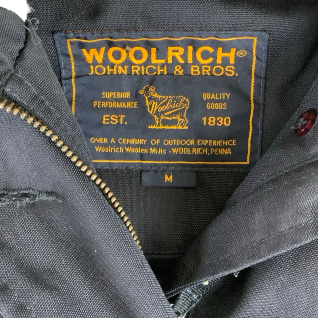 'Woolrich' Black Faux Fur Hooded Parka Jacket S M