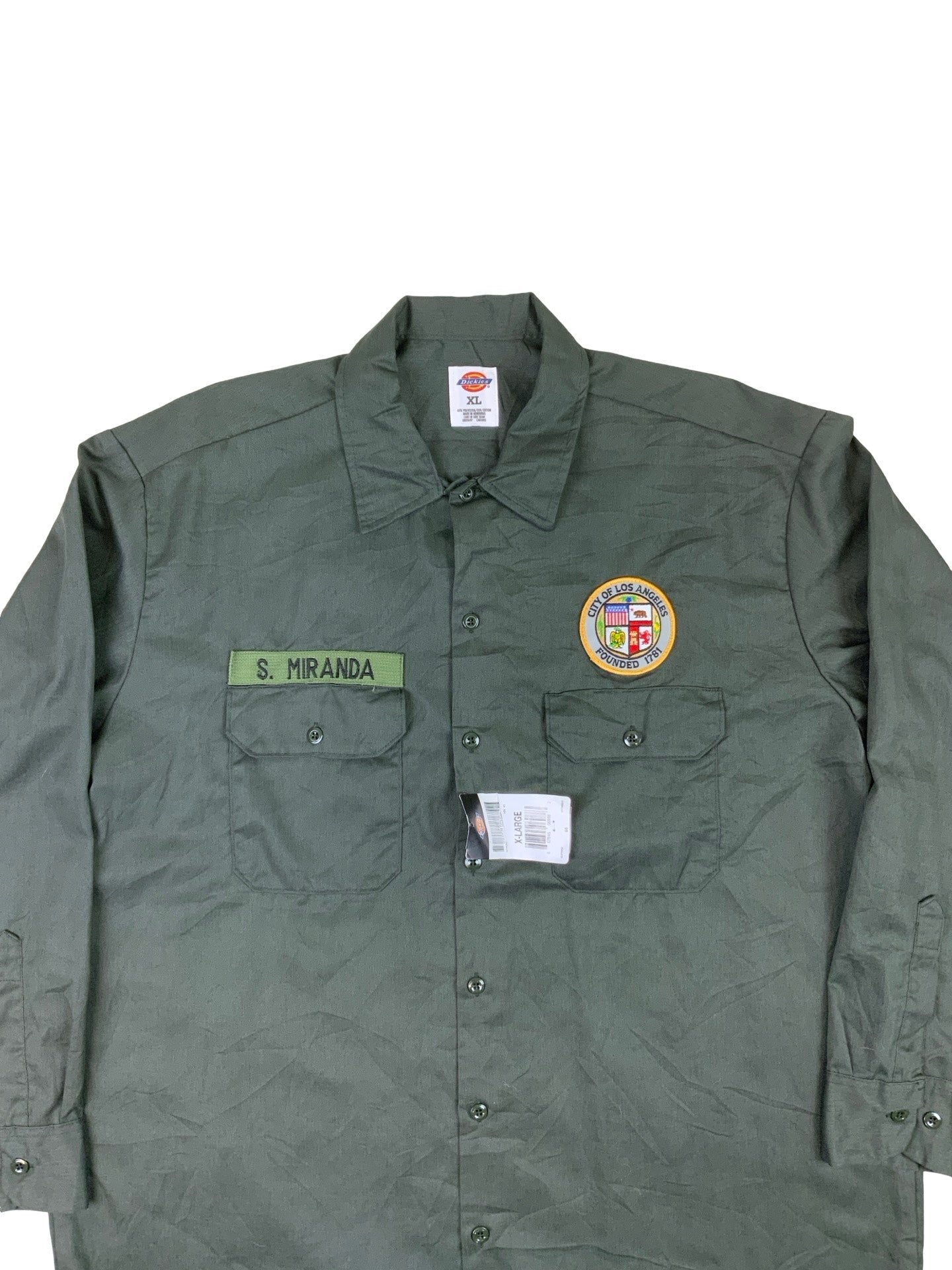 Dickies Green Work Wear Shirt L XL